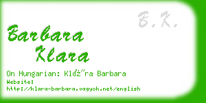 barbara klara business card